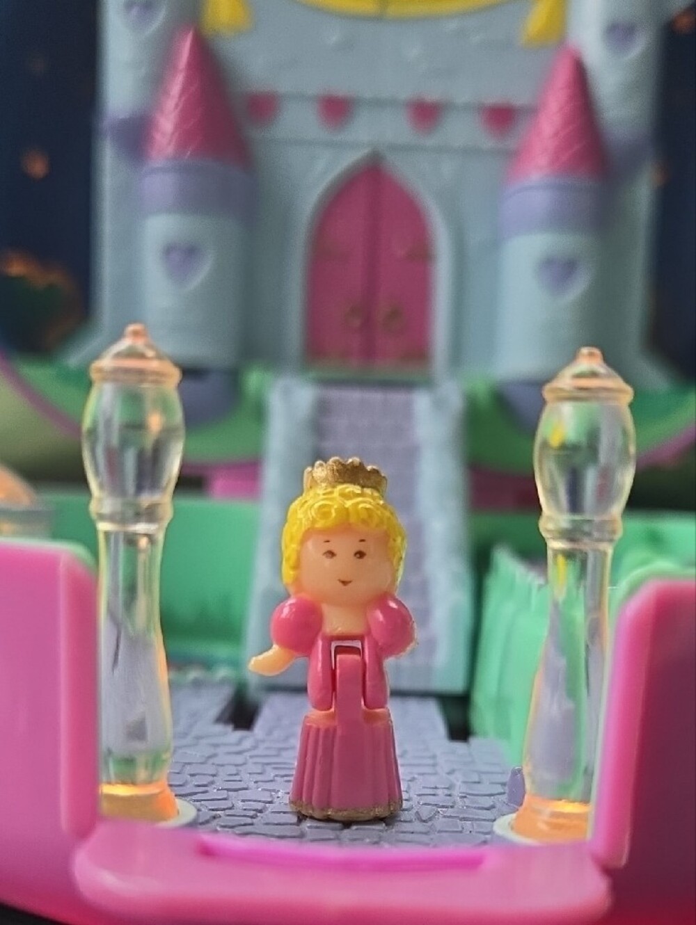 🏰 ✨ VTG 1992 Bluebird Polly Pocket Starlight Castle Compact With 💡 & OG POLLY